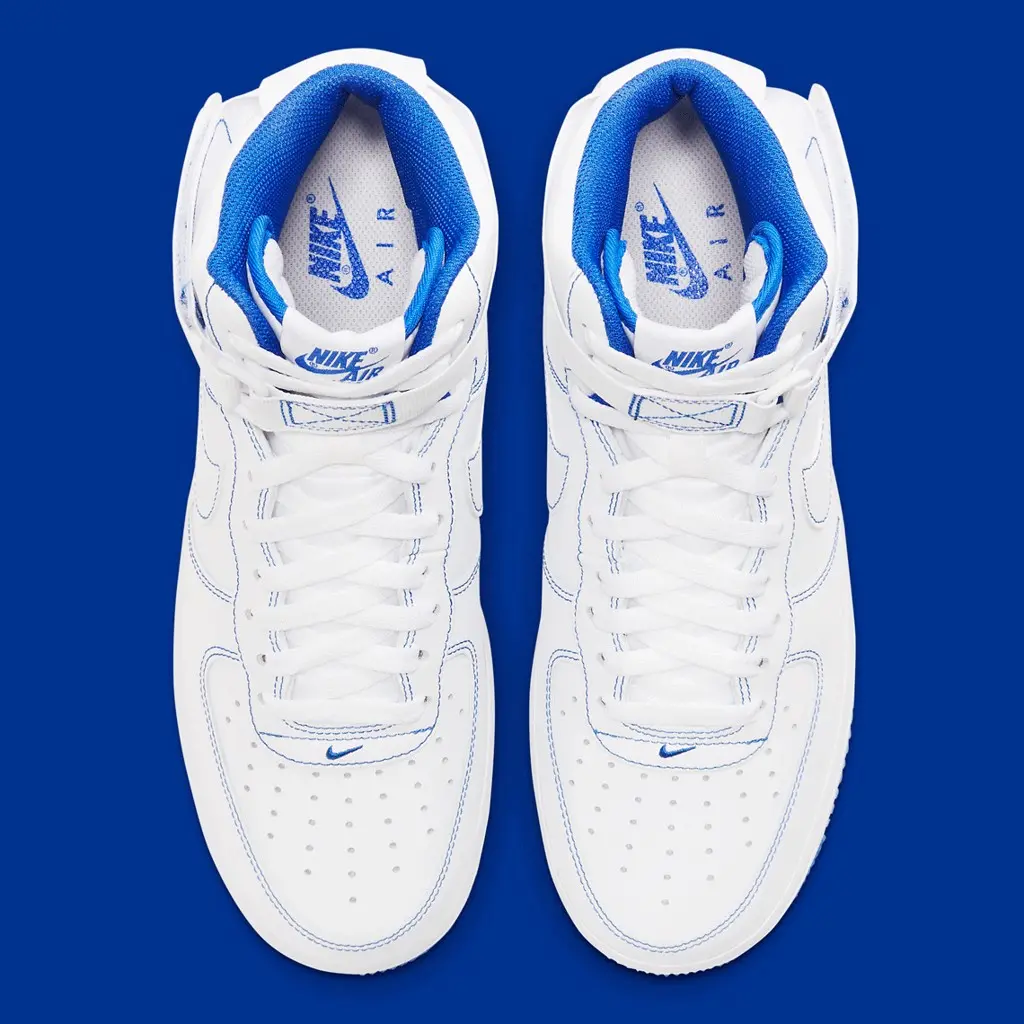 Nike Air Force 1 High "khâu" lên mình màu xanh Royal tương phản tuyệt đẹp