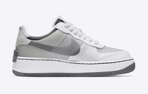 Nike Air Force 1 Shadow “Particle Grey” - siêu phẩm của mùa thu 2020 với swoosh trong suốt Nike Air Force 1 Shadow “Particle Grey” - siêu phẩm của mùa thu 2020 với swoosh trong suốt