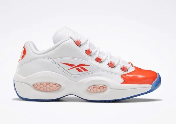 Những hình ảnh chi tiết về Reebok Question Low mới với viền mũi Cam Bóng