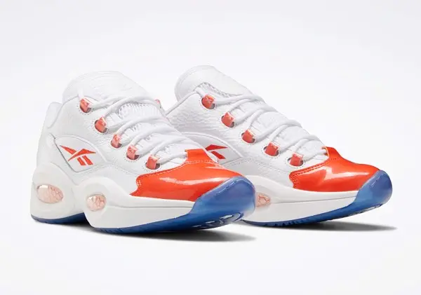 Những hình ảnh chi tiết về Reebok Question Low mới với viền mũi Cam Bóng