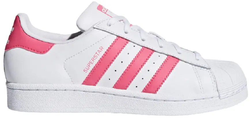 Giày Adidas Superstar J 'White Real Pink' CG6608