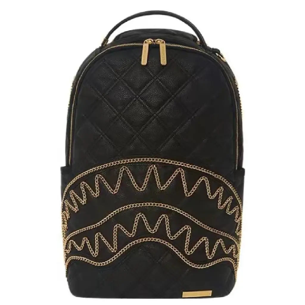 Balo Sprayground Golden Chain Shark Mouth 'Black' W0815707