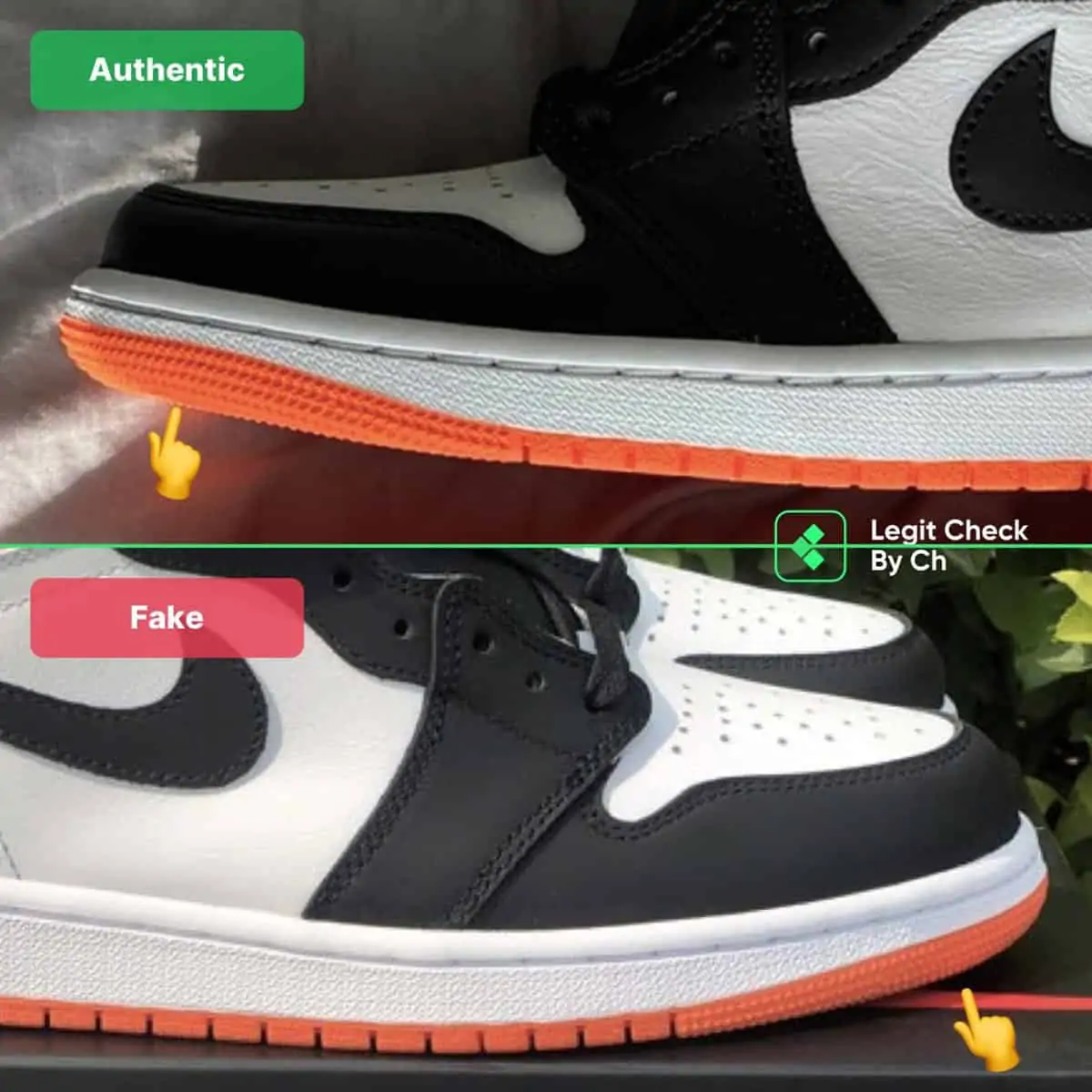 Những mẹo nhỏ để phân biệt Air Jordan 1 "Electro Orange" real và fake