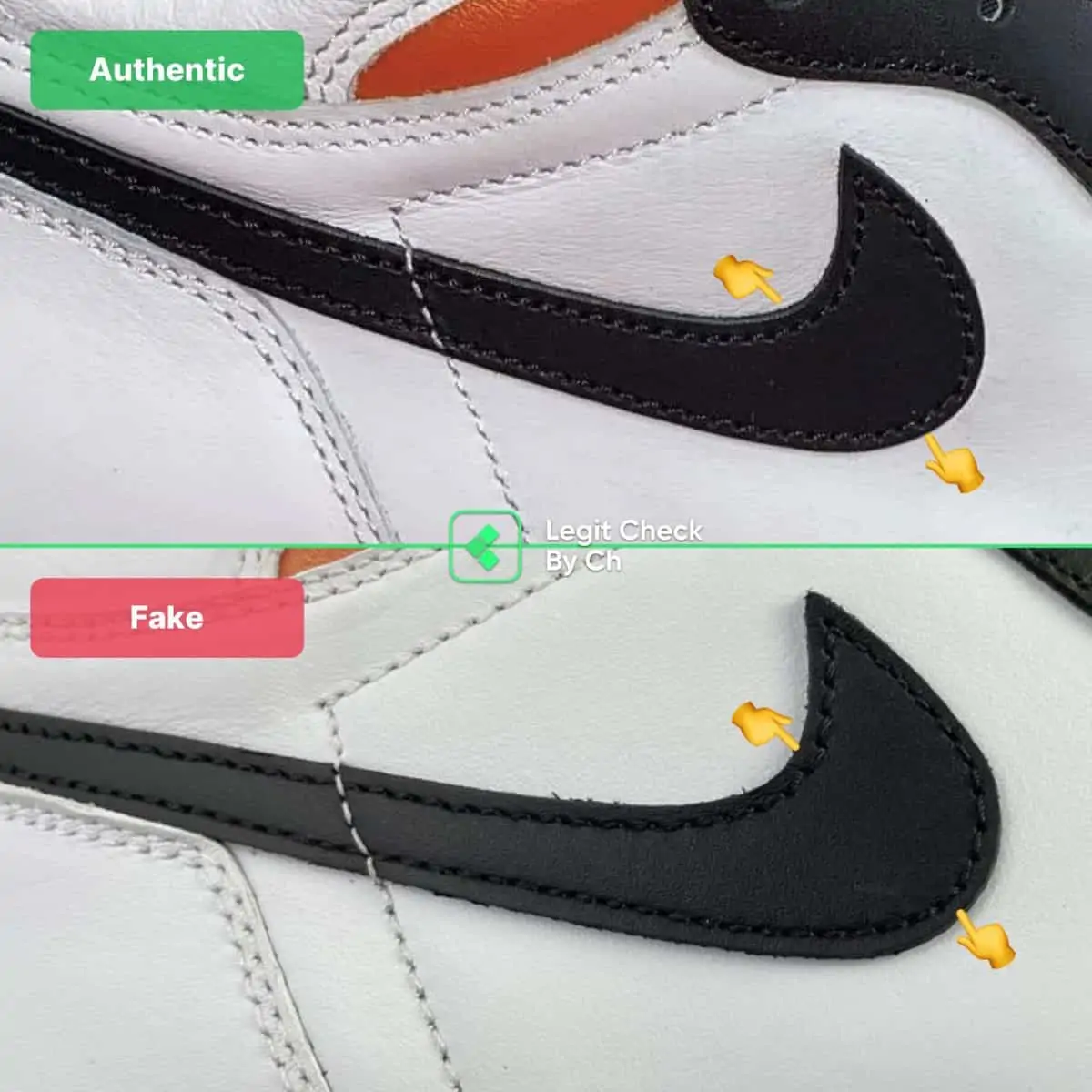 Những mẹo nhỏ để phân biệt Air Jordan 1 "Electro Orange" real và fake