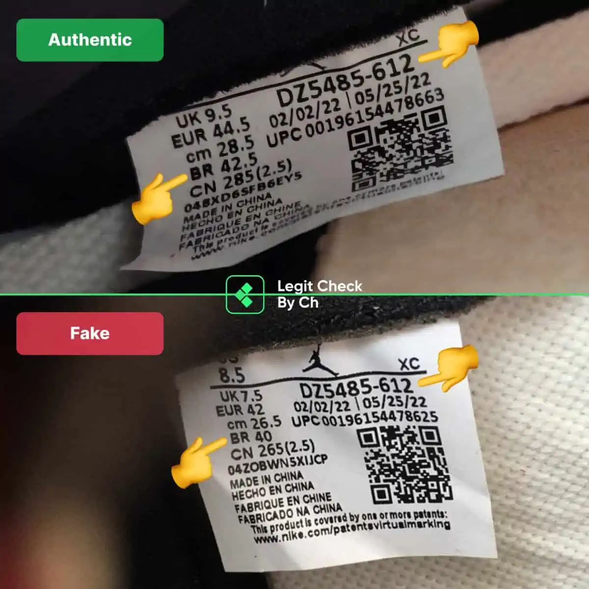 Legitcheck: Cách phân biệt Air Jordan 1 "Lost &amp; Found" real và fake