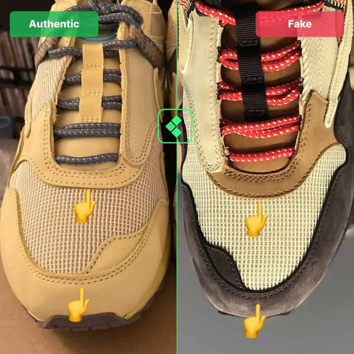 Hinh anh 4: Vai meo giup ban phan biet Travis Scott Air Max 1 real va fake