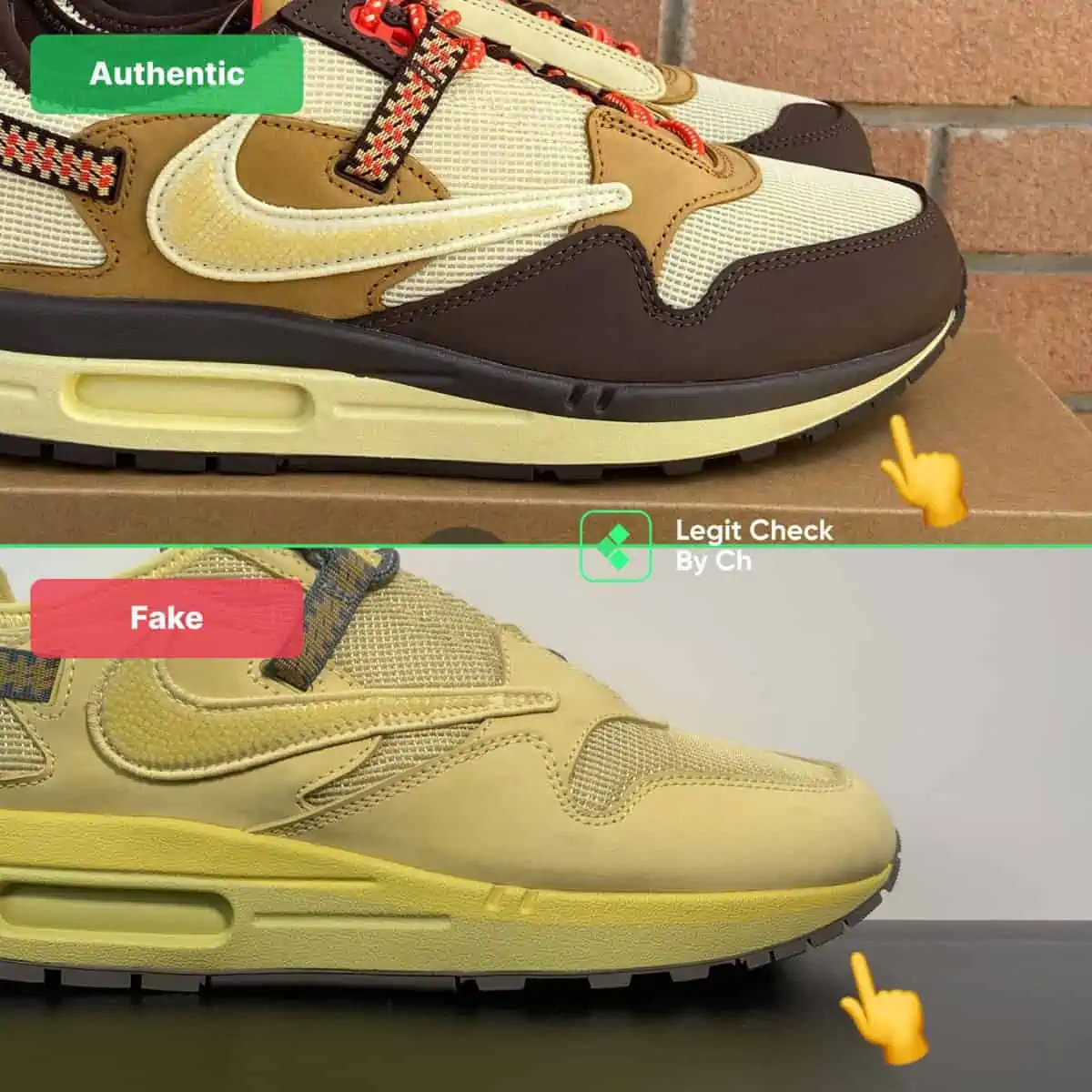 Hinh anh 5: Vai meo giup ban phan biet Travis Scott Air Max 1 real va fake