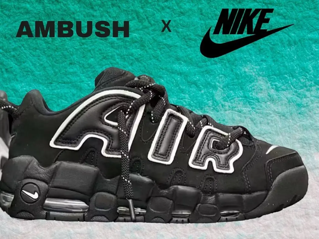 Hinh anh 3: Hinh anh dau tien ve phien ban AMBUSH x Nike Air More Uptempo "Black/White"
