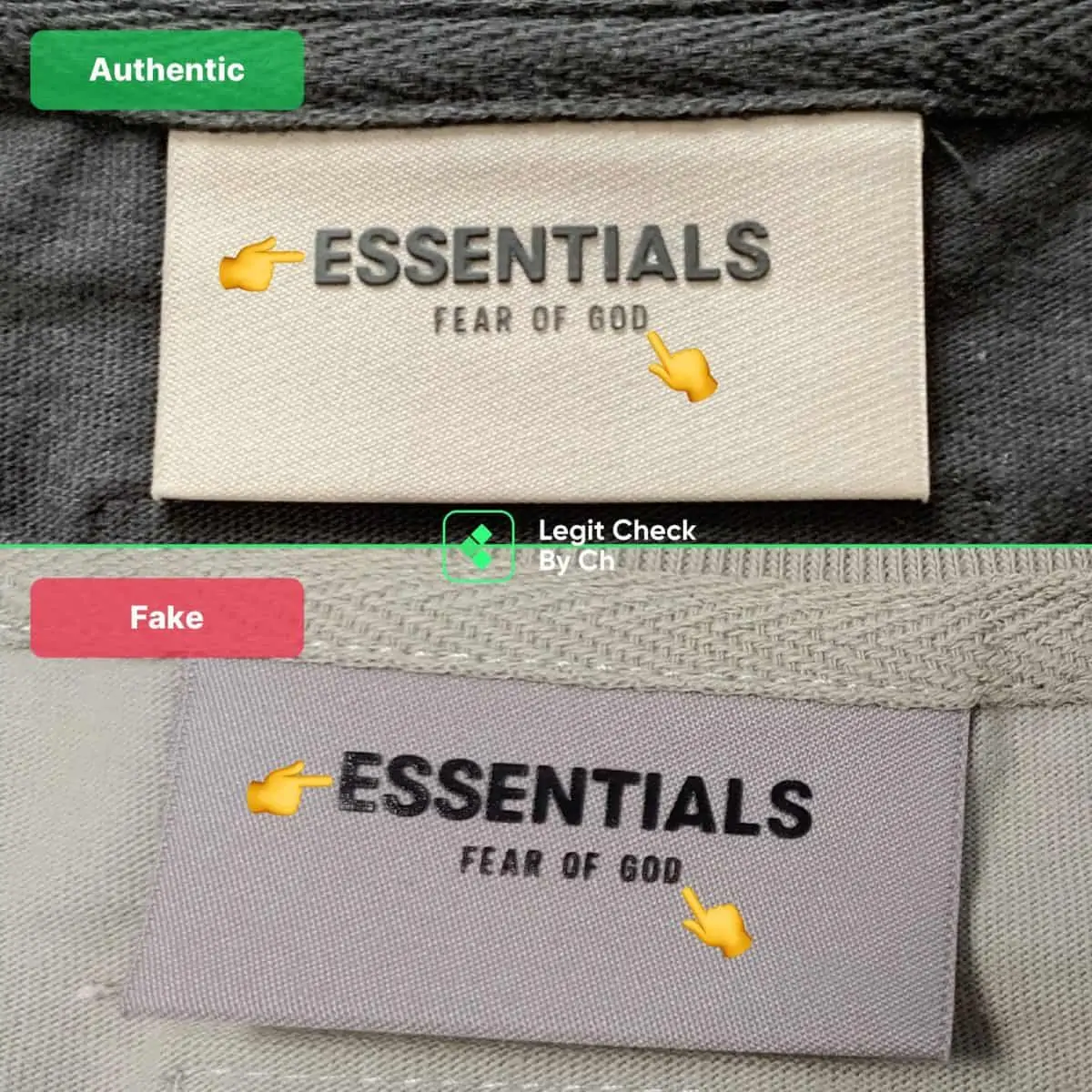 Hinh anh 3: Vai meo giup ban phan biet Fear Of God Essentials T-Shirts fake