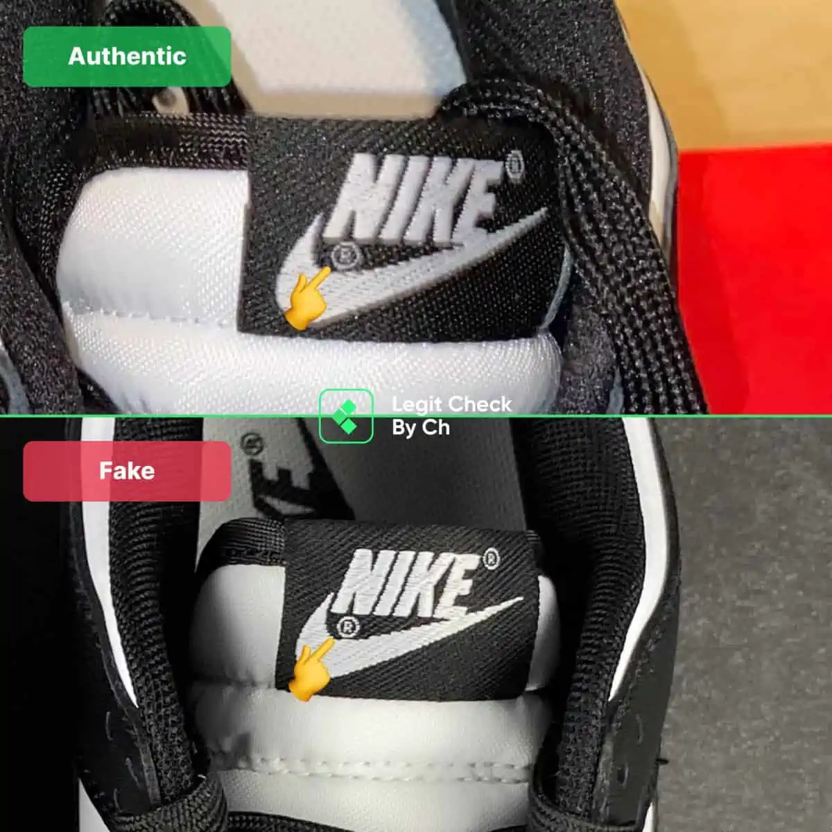 Hinh anh 8: Legitcheck: Cach phan biet Nike Dunk Panda real va fake