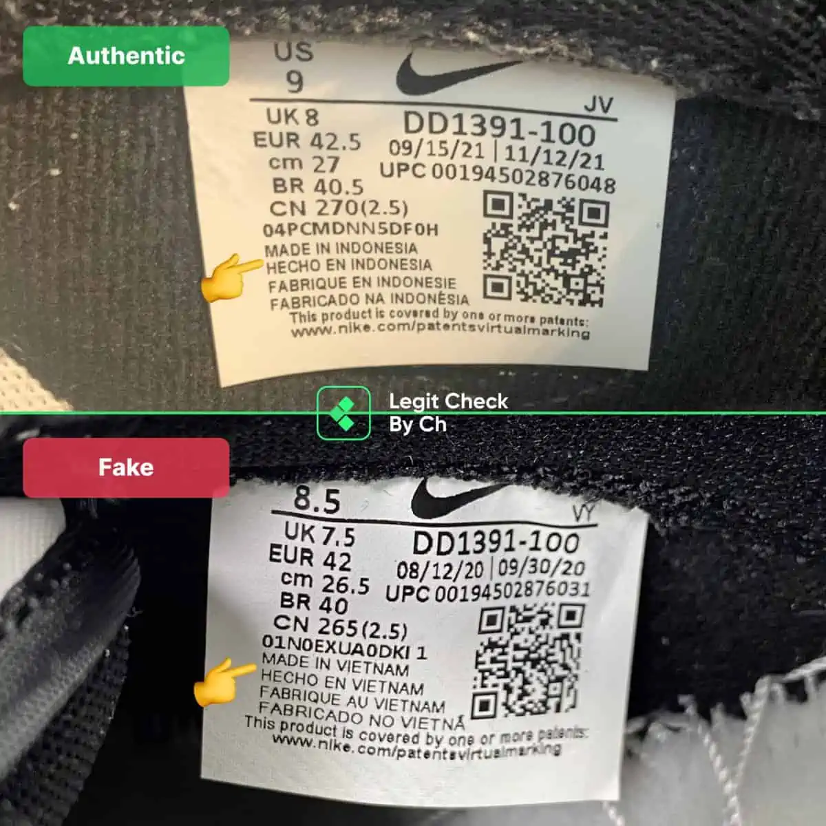 Hinh anh 2: Legitcheck: Cach phan biet Nike Dunk Panda real va fake