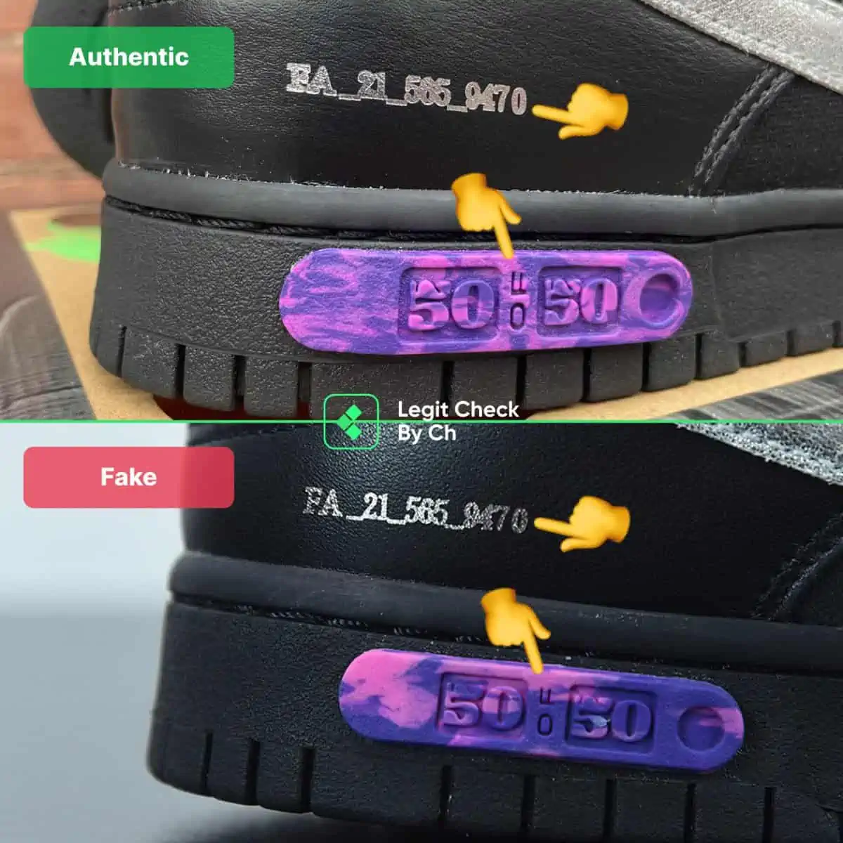 Hinh anh 6: Legitchek: Cach de xac dinh Off-White Dunk “THE 50” chinh hang