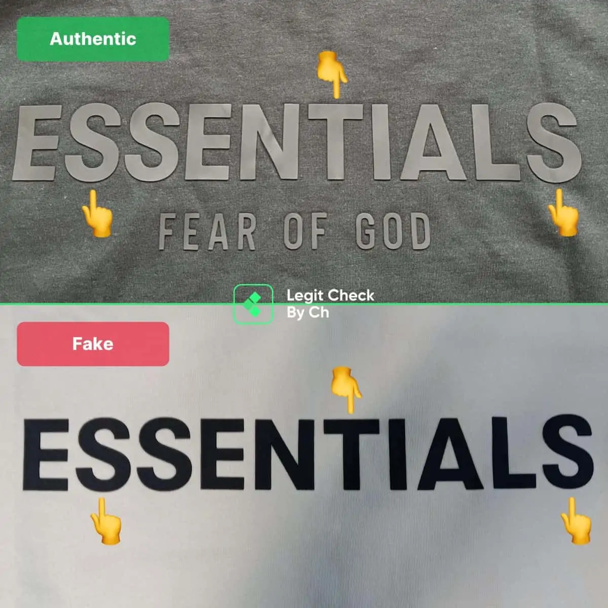 Hinh anh 5: Vai meo giup ban phan biet Fear Of God Essentials T-Shirts fake