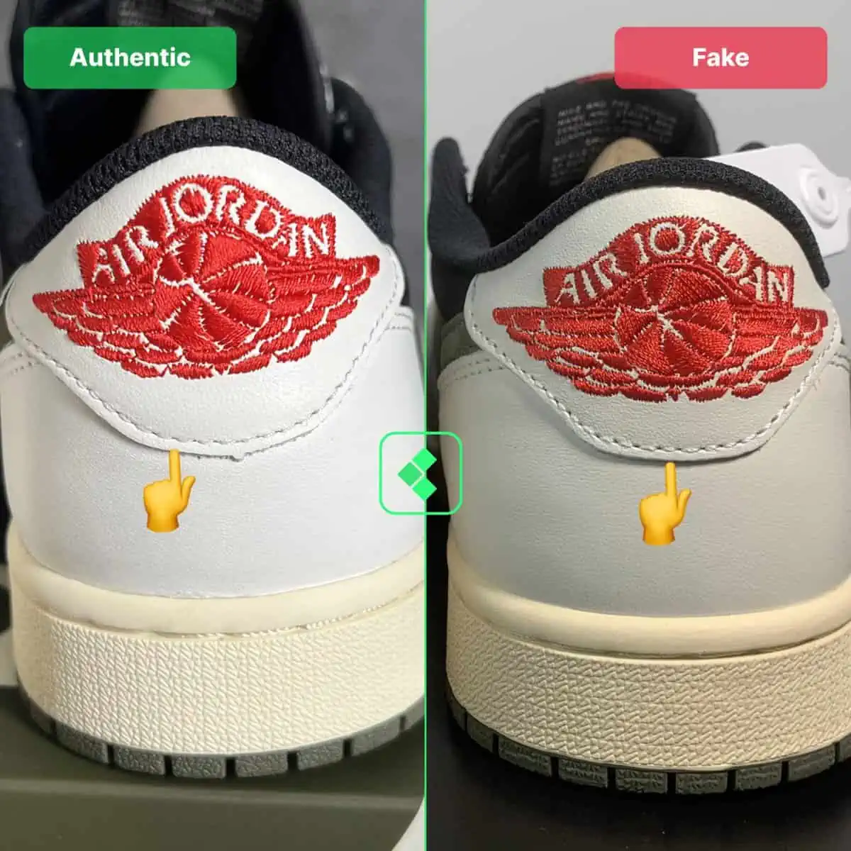 Hinh anh 6: Nhung meo de xac dinh Travis Scott Air Jordan 1 Low "Olive" chinh hang