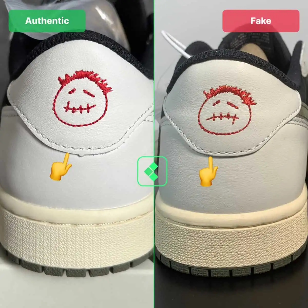 Hinh anh 5: Nhung meo de xac dinh Travis Scott Air Jordan 1 Low "Olive" chinh hang