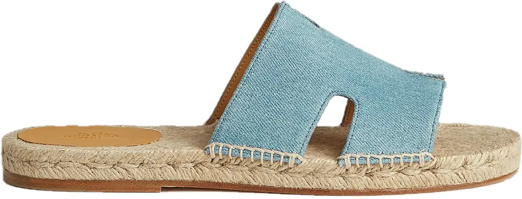 Dép Hermes Antigua Espadrille 'Bleu Clair' H221833ZHBC410