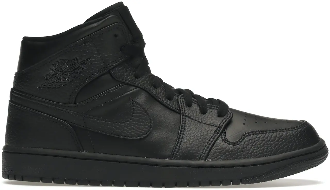 Giày Nike Air Jordan 1 Mid 'Triple Black' 554724-091