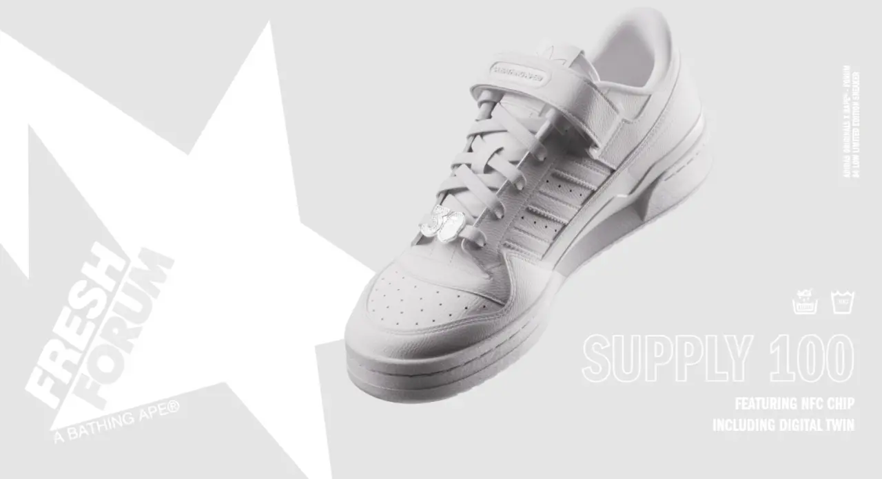 BAPE x Adidas Originals: hợp tác cho phiên bản giới hạn Forum 84