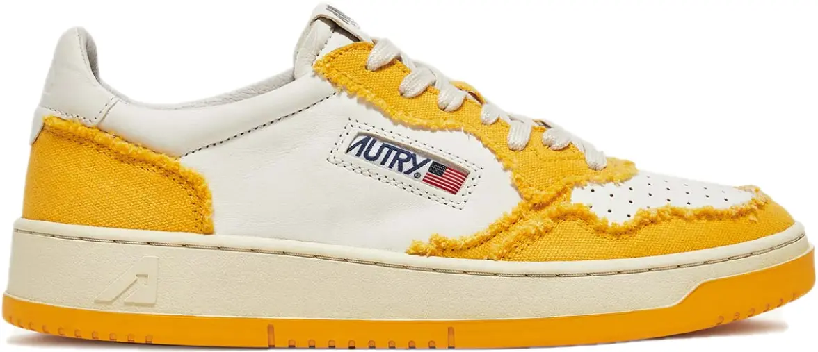 Giày Autry Medalist Low Goatskin 'White Mango' AULM-CB06