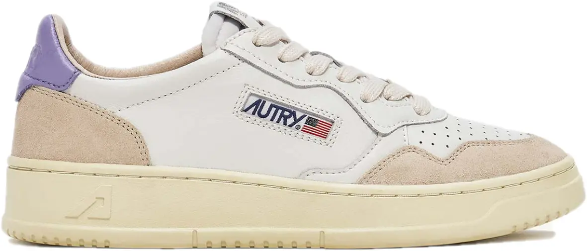 Giày Autry Medalist Low Suede 'White Lavender' AULW-LS53