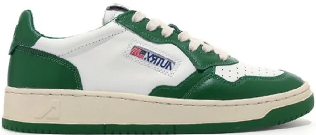 Giày Autry Medalist Low Leather 'Green White' AULM-WB03