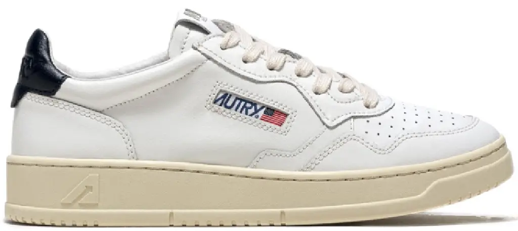Giày Autry Medalist Low Leather 'White Blue' AULW-LL12