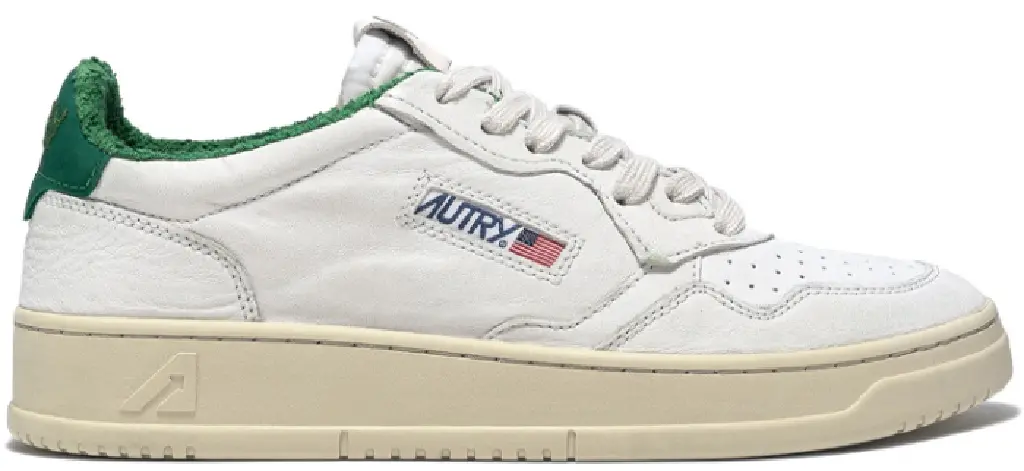 Giày Autry Medalist Low Leather 'White Green' AULM-SP03