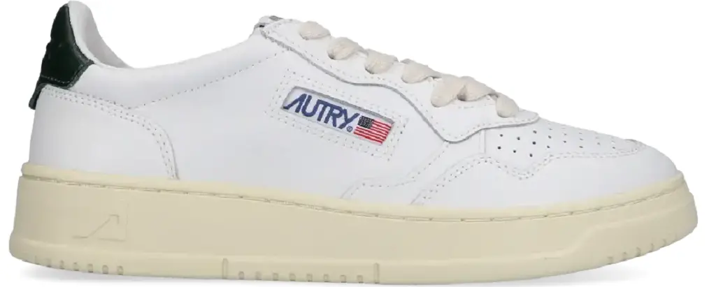 Giày Autry Medalist Low Leather 'White Green' AULW-LL47