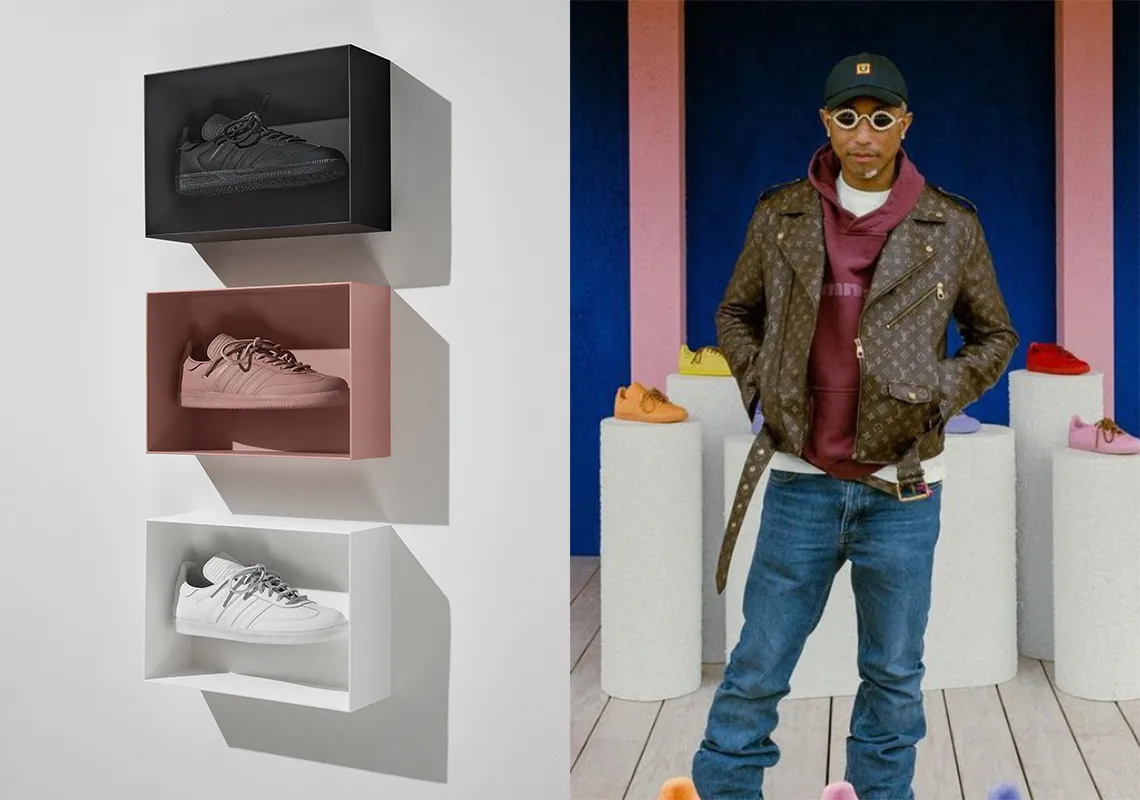 Hinh anh 1: Pharrell x adidas Samba Humanrace chinh thuc ra mat