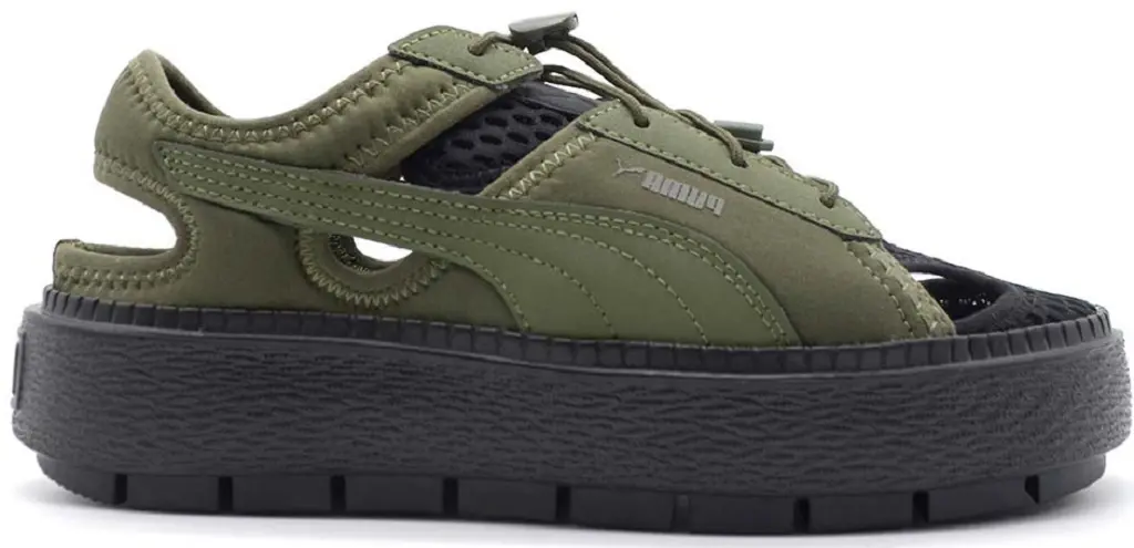 Dép Puma Platform Trace Light Mule 'Green Moss' 382872-09