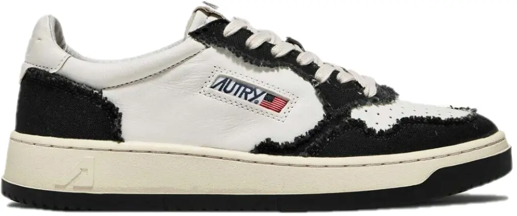 Giày Autry Medalist Low Goatskin 'White Black' AULM-CB02