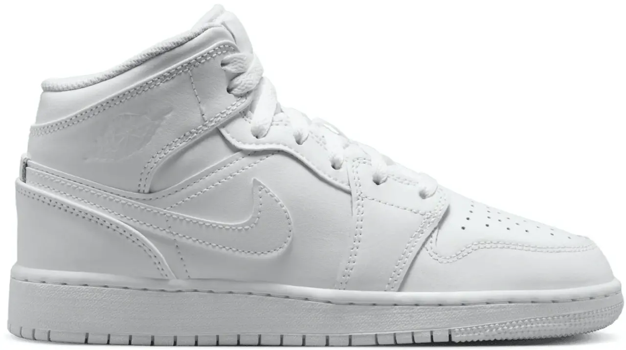 Giày Nike Jordan 1 Mid 'Triple White' 554725-136