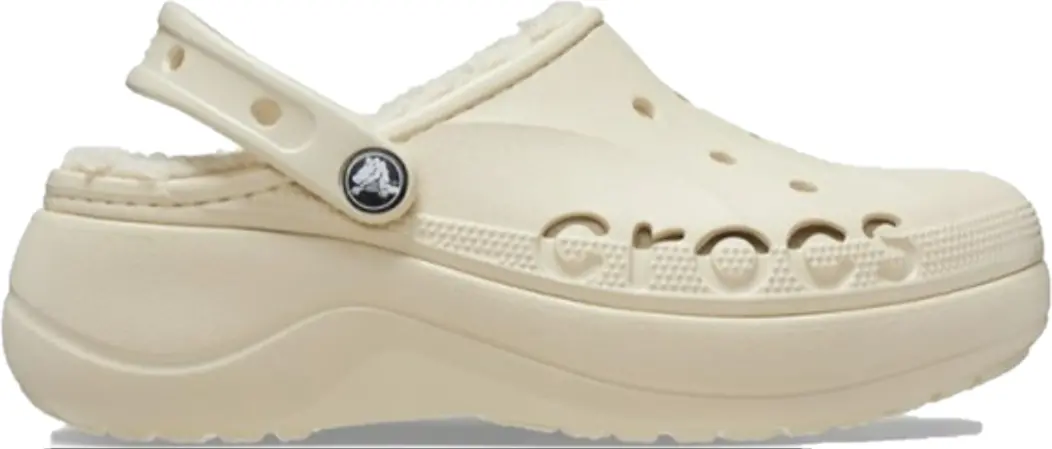 Dép Crocs Baya Platform Lined Clogs 'Off White' 208708-11S