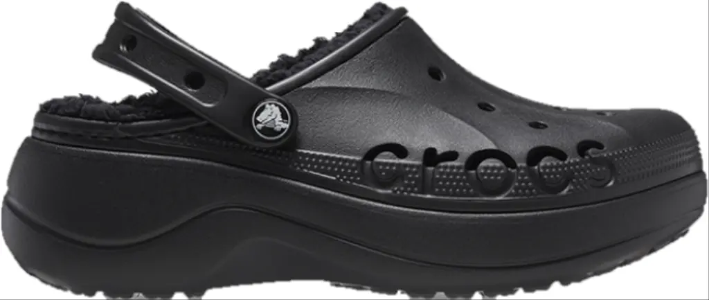 Dép Crocs Baya Platform Lined Clogs 'Black' 208708-001
