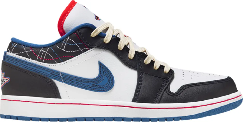 Giày Nike Air Jordan 1 Low 'Blue Sashiko' FV3622-141
