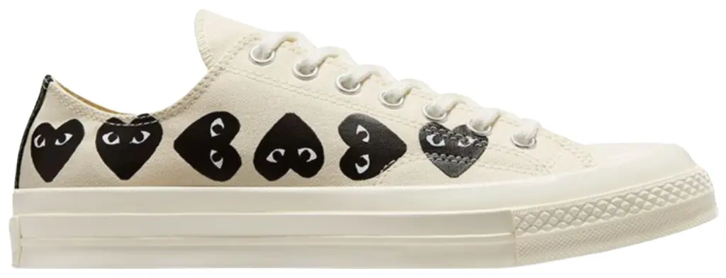 Giày Converse x Comme des Garçons Chuck 70 'Ox Multi Heart Egret' A08150C