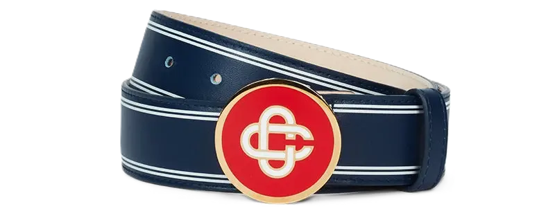 Thắt Lưng Casablanca Monogram Logo Leather 'Navy' AF22-ACC-026-01