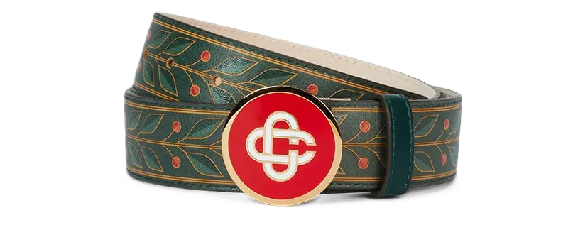 Thắt Lưng Casablanca Monogram Logo Leather 'Cinnamon' AF22-ACC-026-02