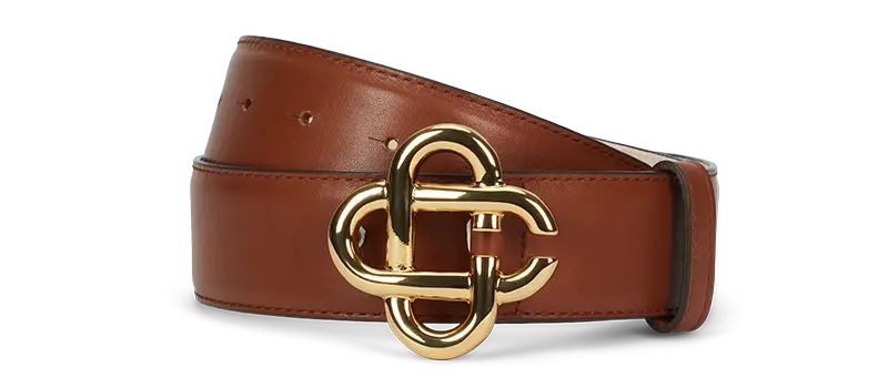 Thắt Lưng Casablanca Leather 'Cinnamon' AF22-ACC-012-05