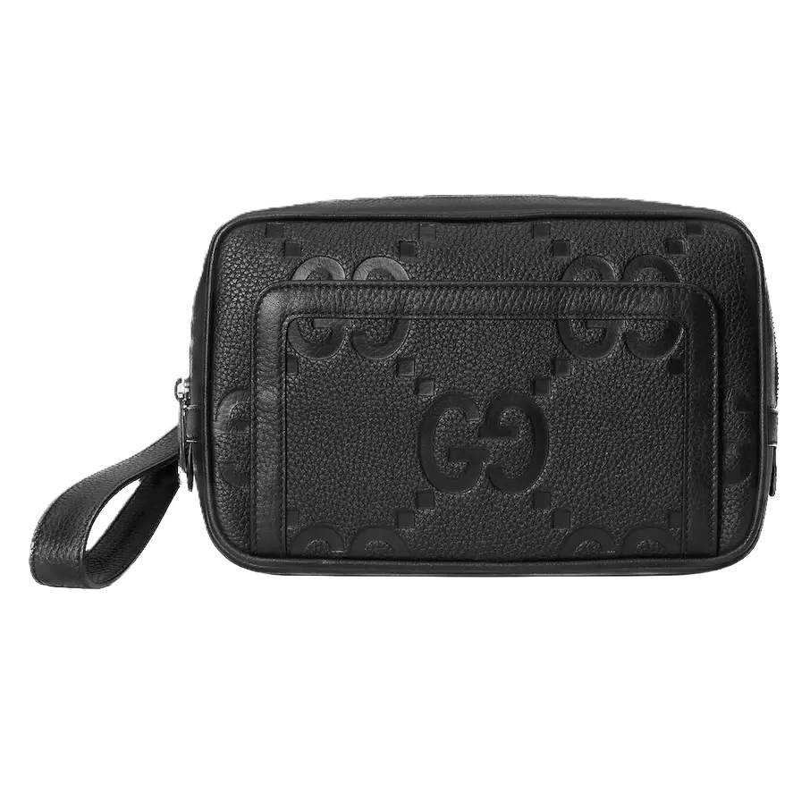 Túi Gucci Jumbo GG Pouch 'Black' 760224-AABY0-1000