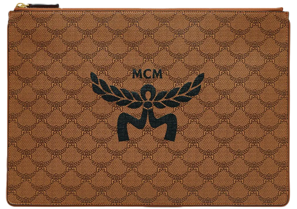Túi MCM Himmel Zip Pouch Lauretos 'Cognac' MXZESAC04CO001