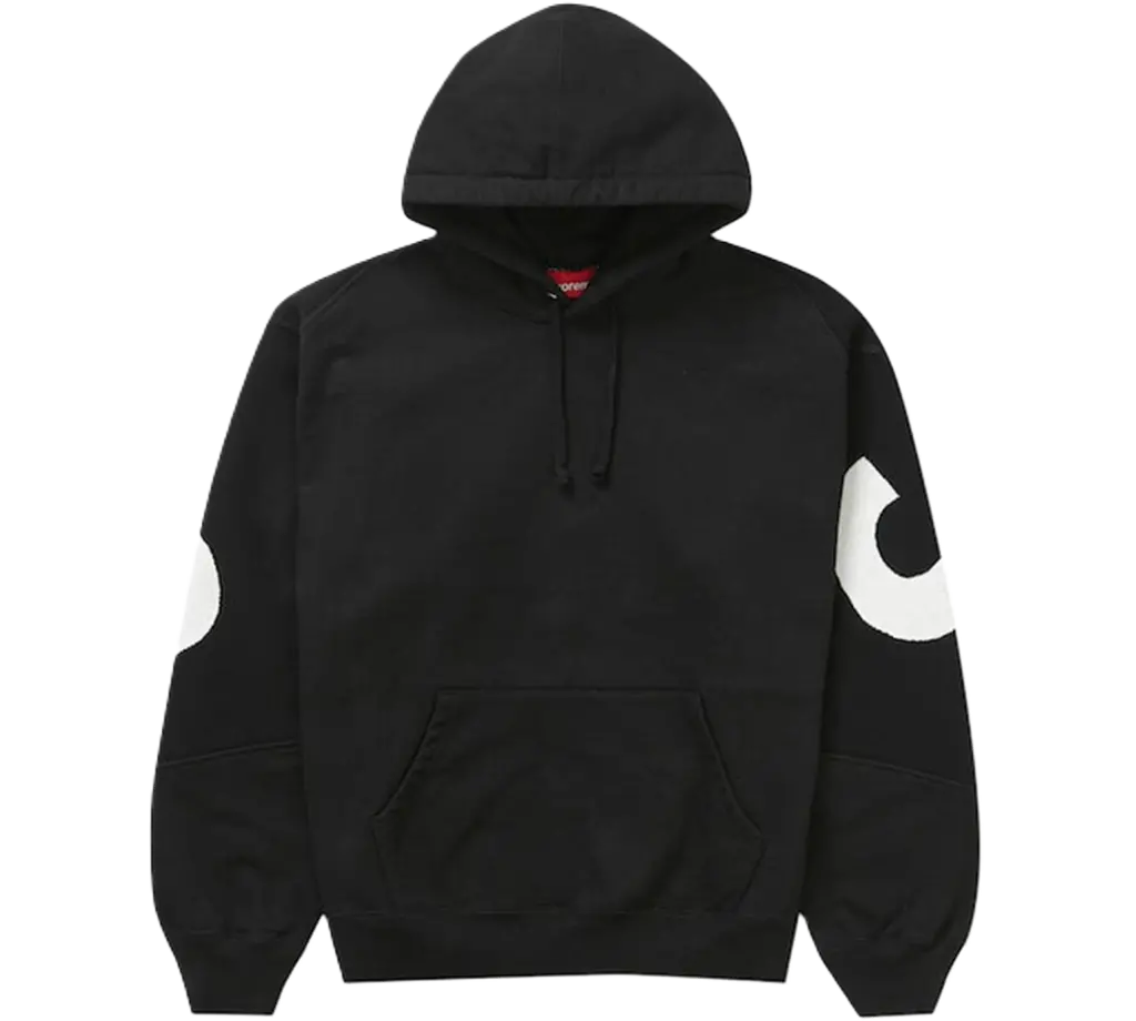 Áo Supreme Big Logo Jacquard Hooded Sweatshirt 'Black' 23FW