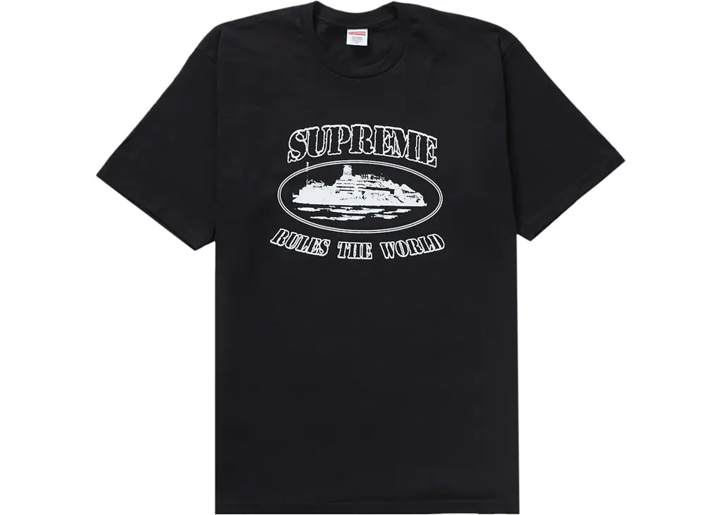 Áo Supreme x Corteiz Rules The World T-Shirt 'Black' 23FW