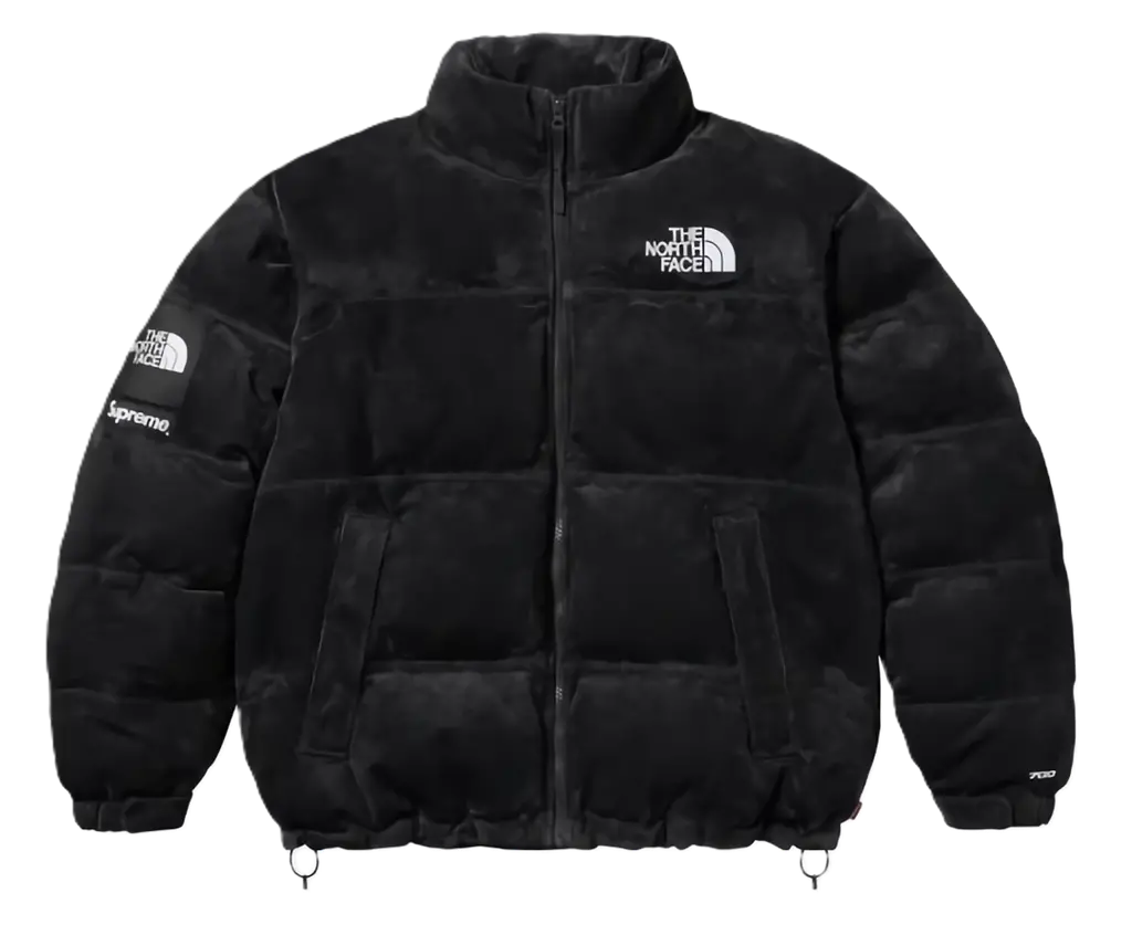Áo Supreme x The North Face Suede Nuptse Padded Jacket 'Black' NF0A875NO9Y