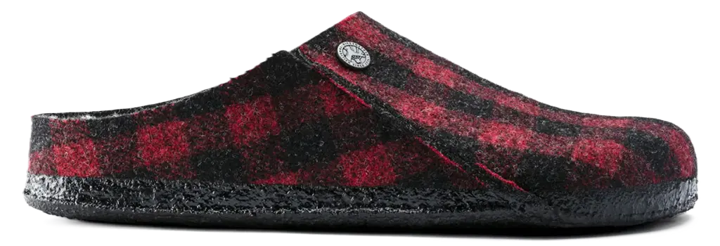 Dép Birkenstock Zermatt Shearling 'Plaid Red' 1017542