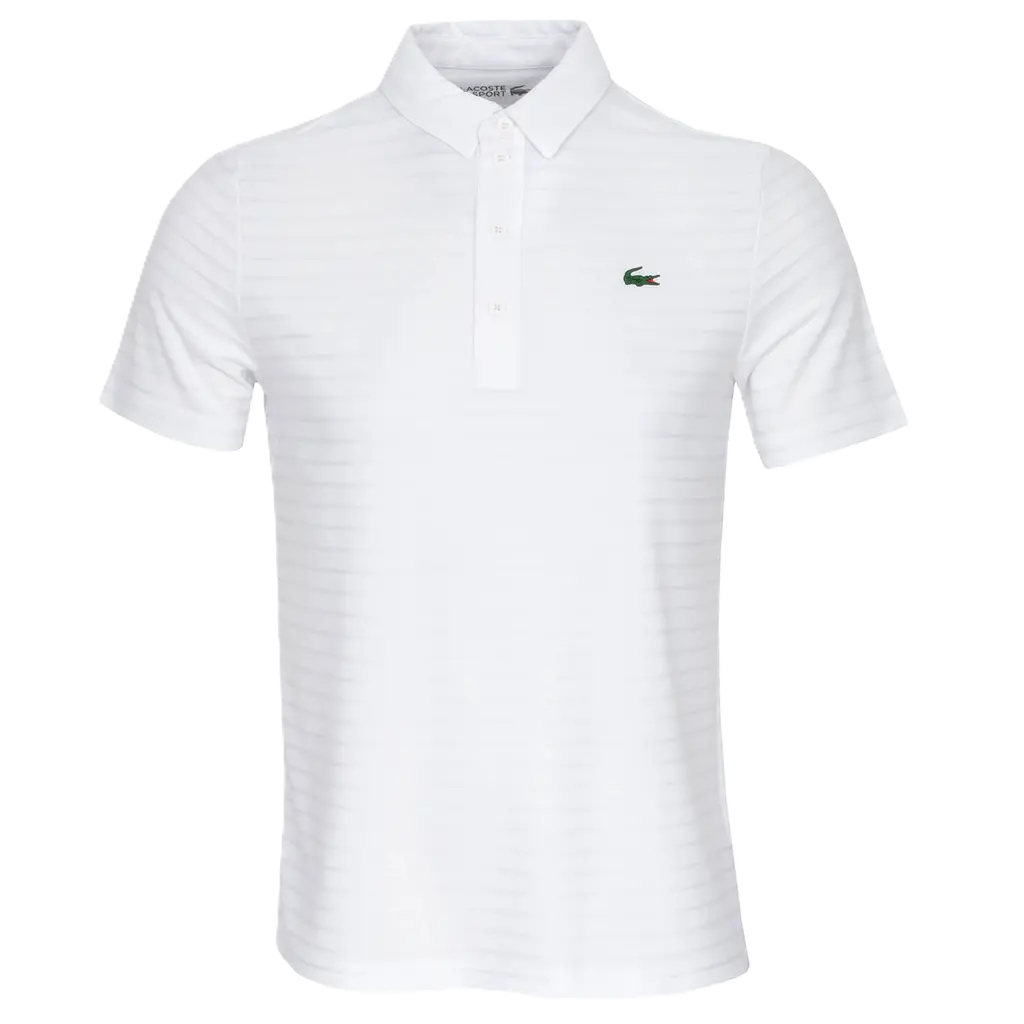 Áo Lacoste Sport Textured Breathable Golf Polo 'White' DH6844-001
