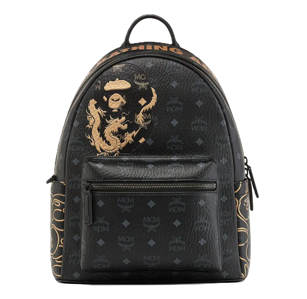 Balo MCM x Bape Stark LNY 'Black' MMKESVE05BK001