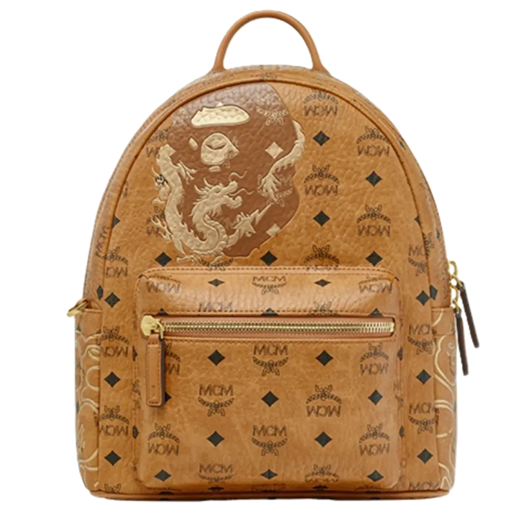 Balo MCM x Bape Stark LNY 'Cognac' MMKESVE06CO001