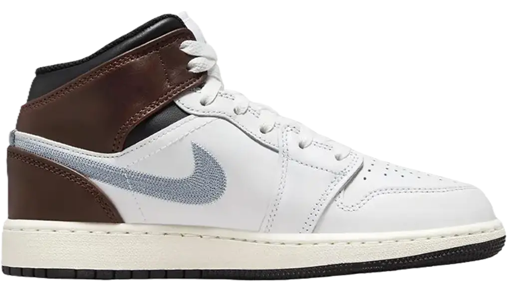 Giày Nike Air Jordan 1 Mid SE GS 'Brown Blue Grey' FQ8162-142