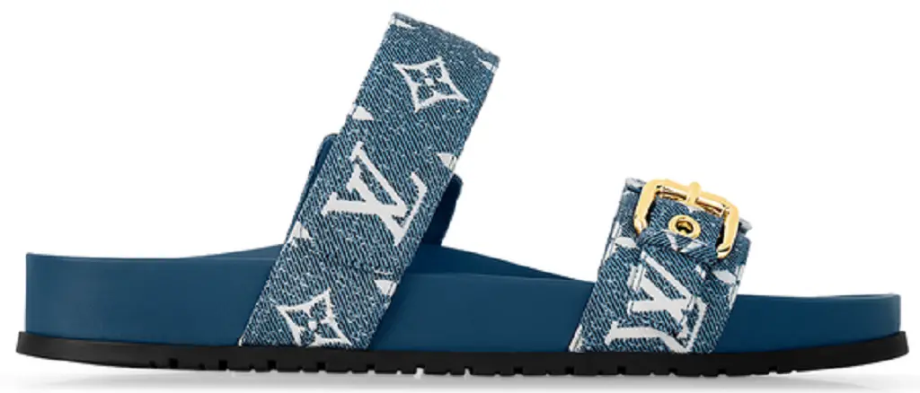 Dép Louis Vuitton Bom Dia Flat Comfort Mules 'Blue' 1AC9QL